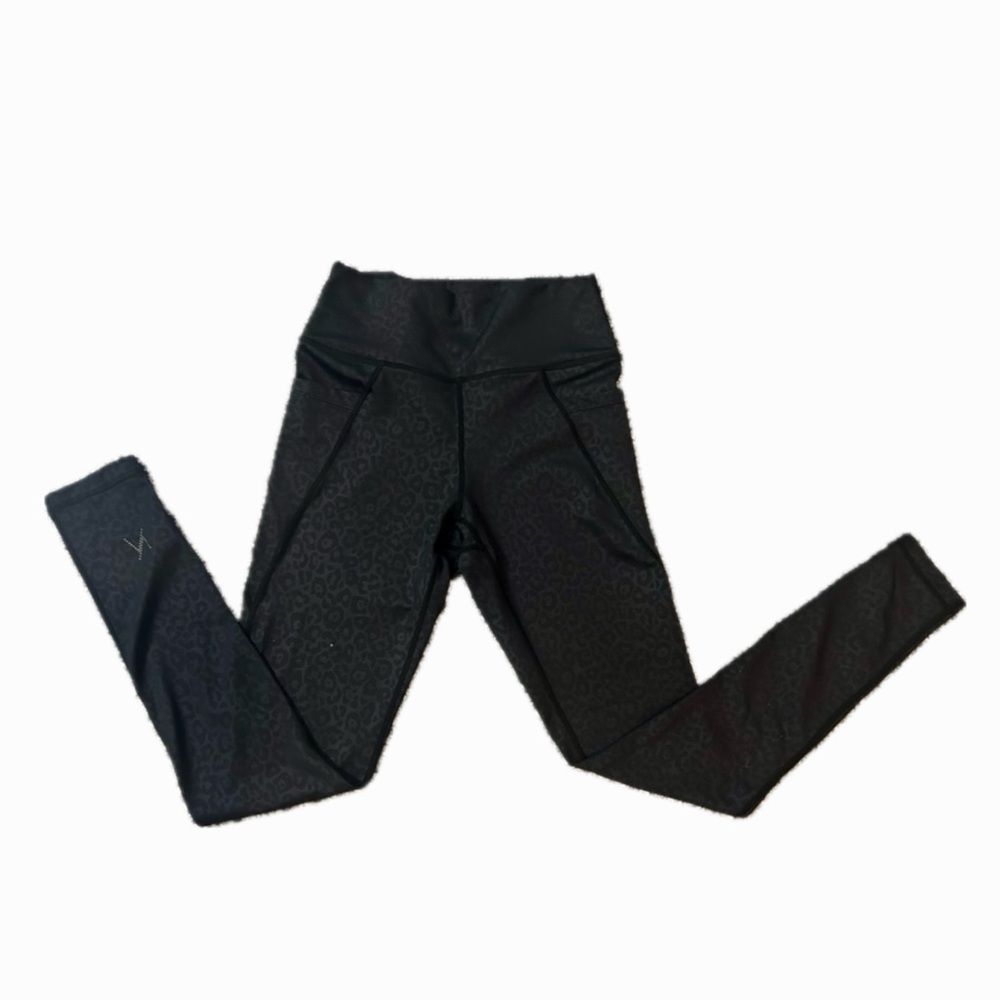 Black Cheetah Print Leggings - WORN ONCE!!!